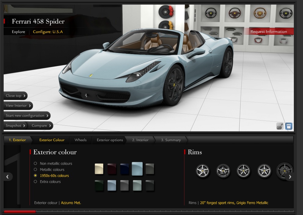 Ferrari 458 Spider Configurator Apart from that you can go about the pretty
