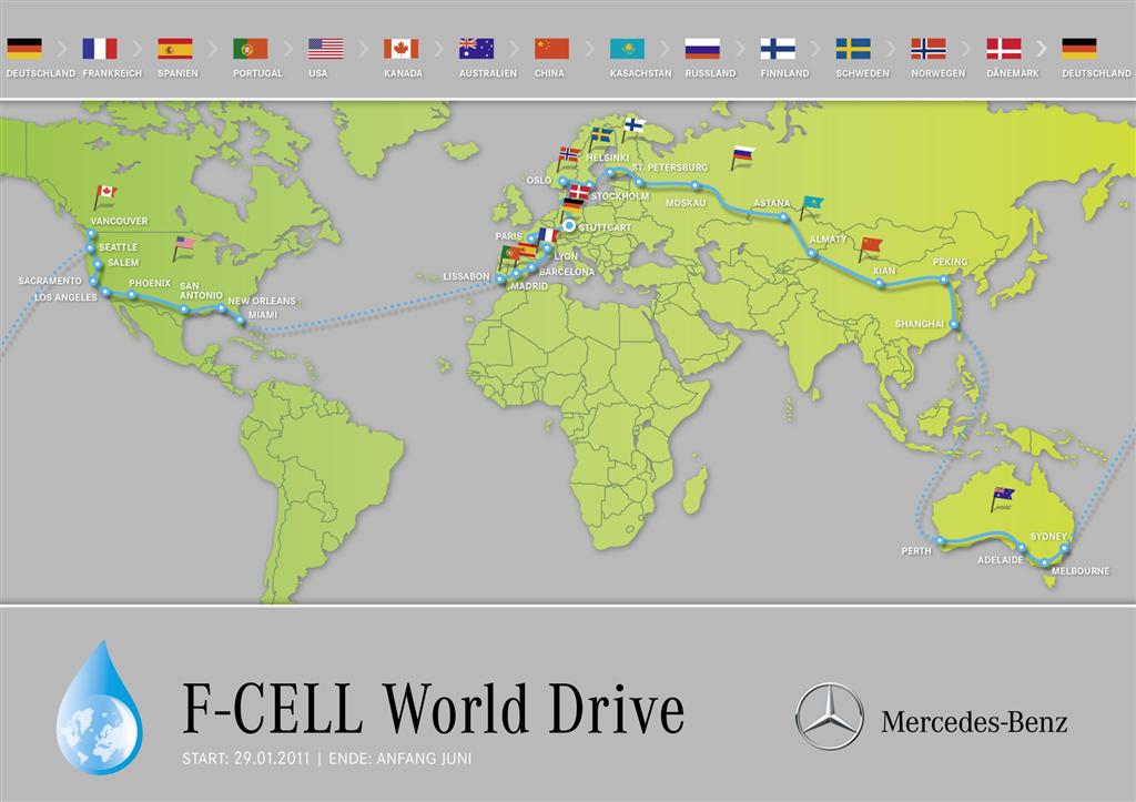 Mercedes Benz F-Cell World Drive