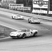 Ford GT40 ahead of Ferrari at Le Mans