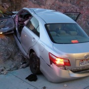 Crashed Toyota