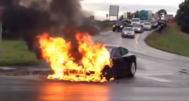 Tesla Model S fire