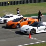 Porsche 918 Spyder Competes against Koenigsegg Agera R and McLaren 650S
